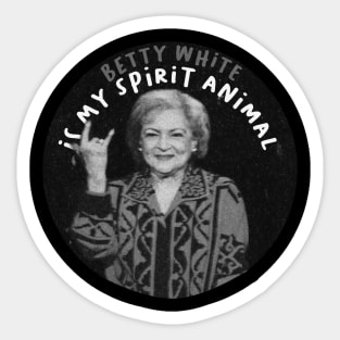 Betty White Sticker